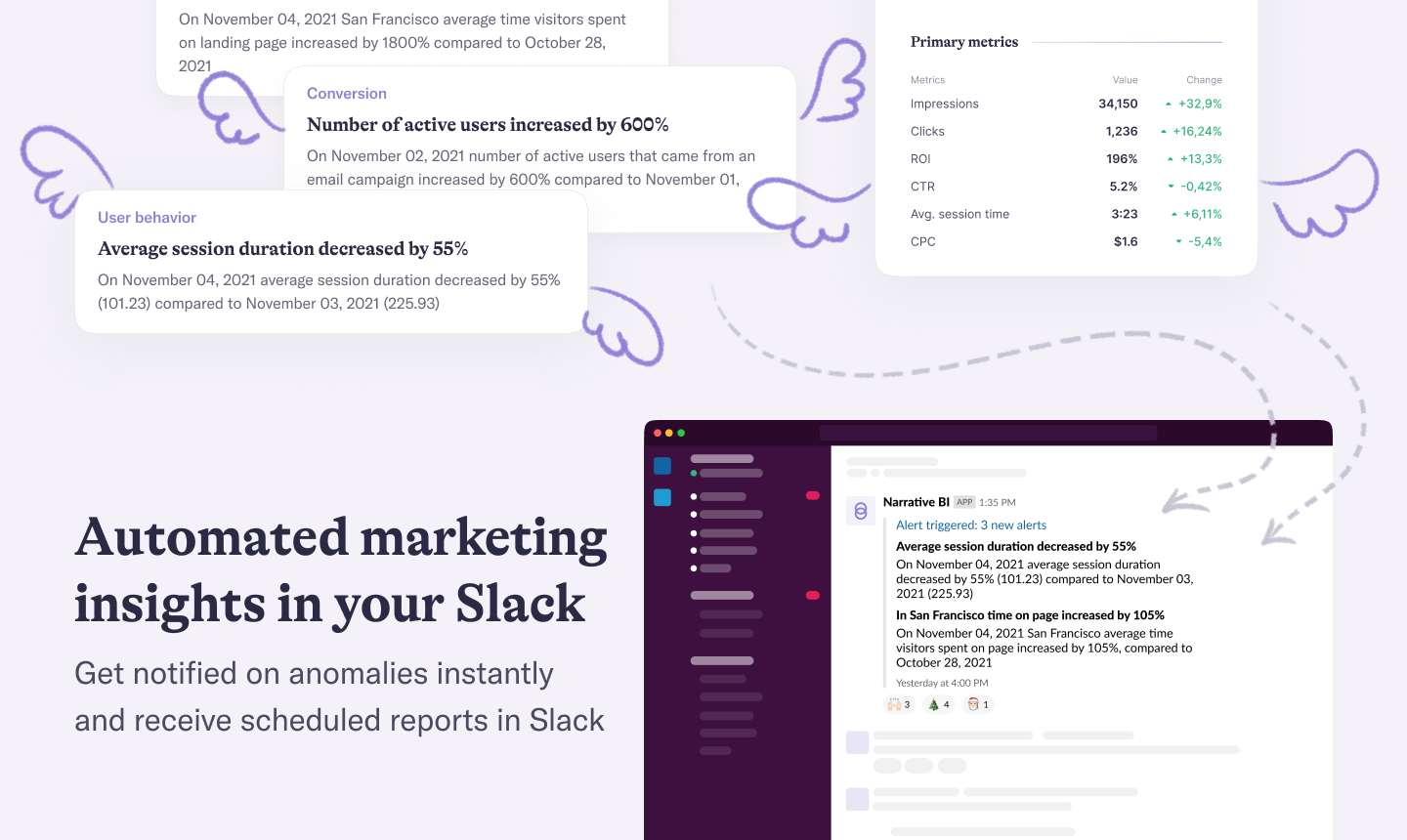 敘事bi for Slack - 在Slack中獲得自動營銷見解 media 1