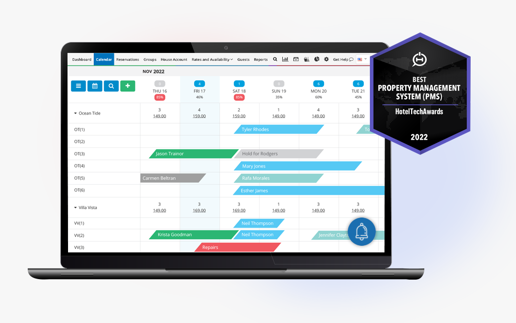 Sistema de administración de propiedades de Cloudbeds PMS media 1