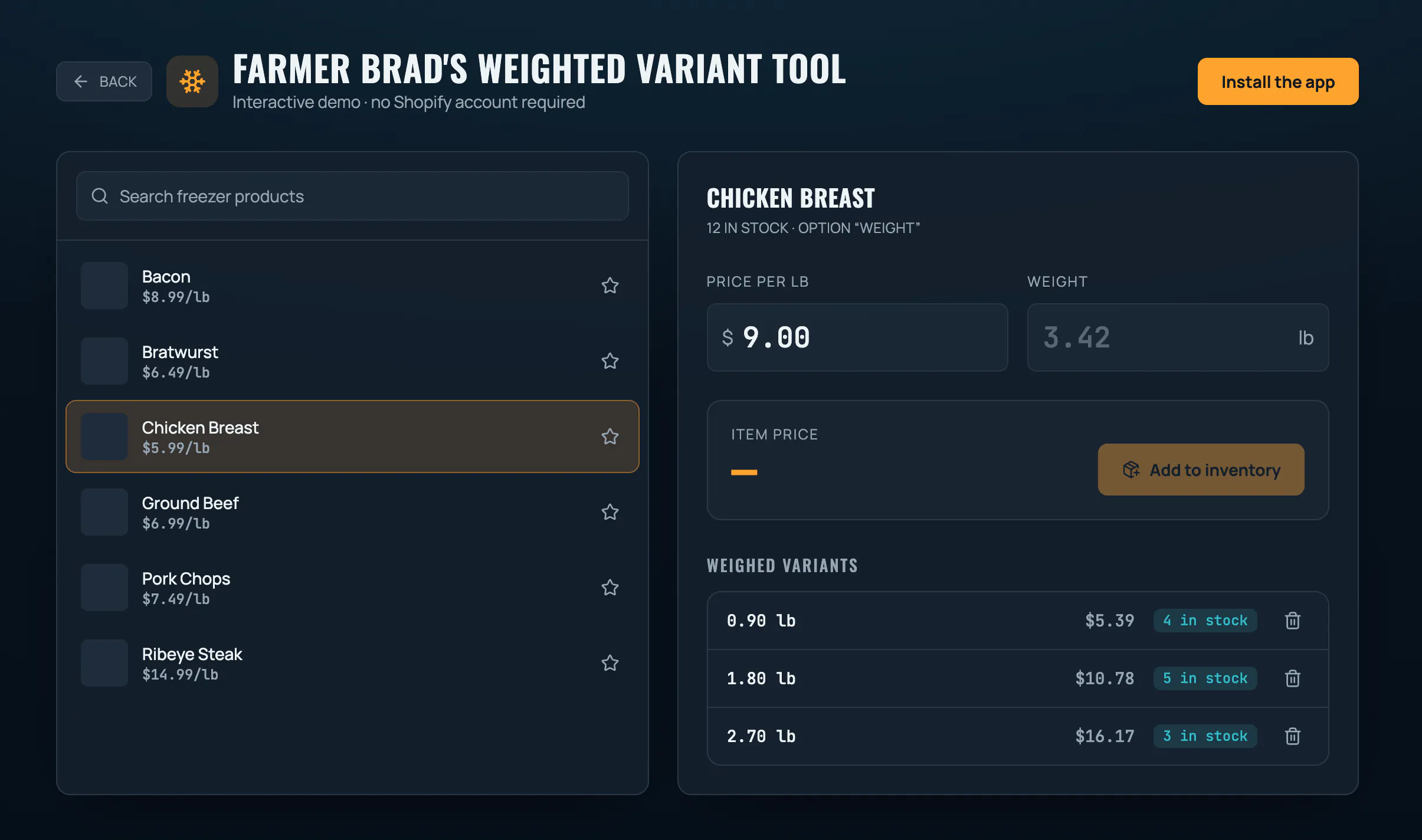 Weighted Variant Shopify gallery image