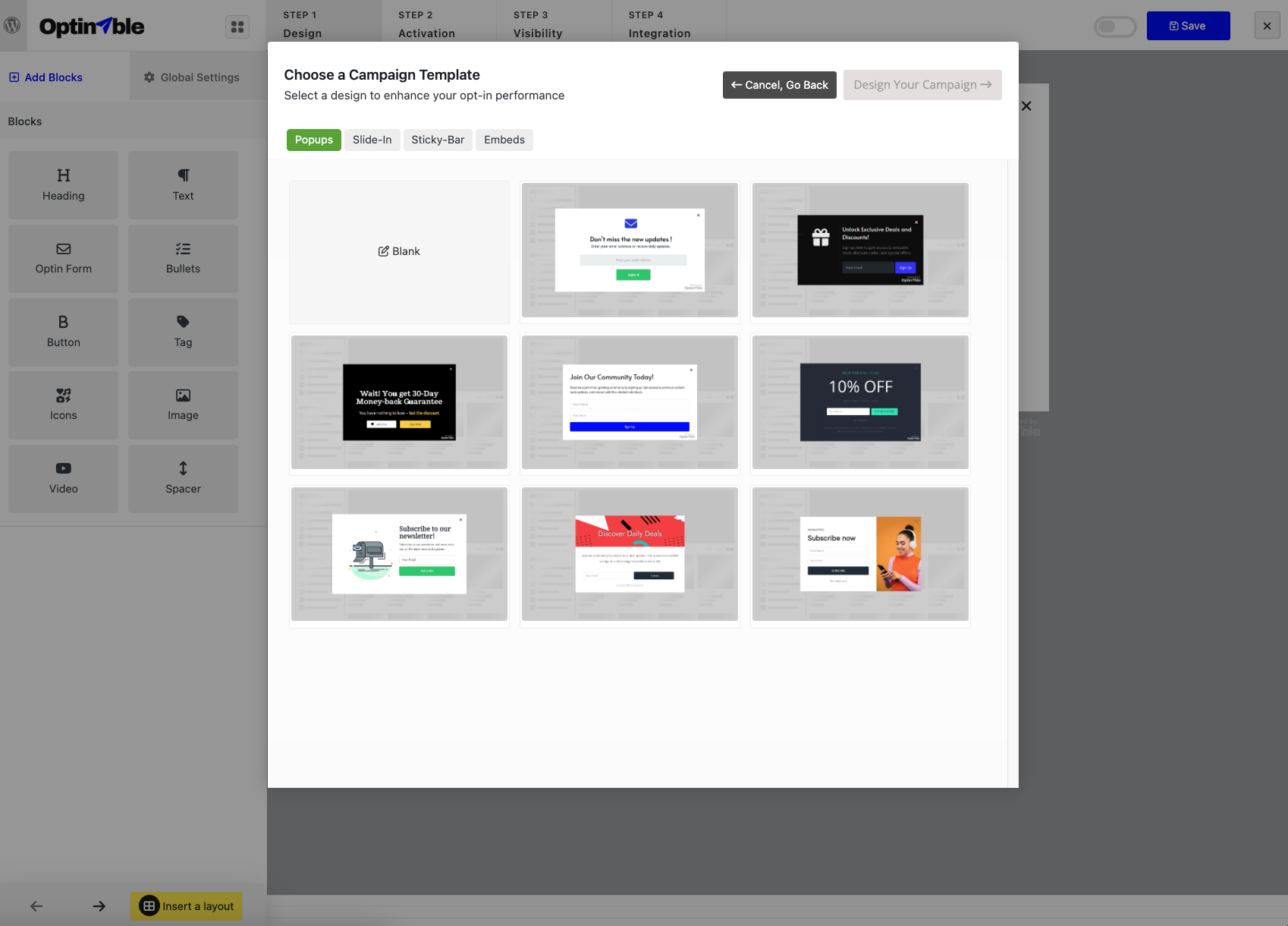 Plug -in WordPress optibile - Lancia bellissimi popup, slide-in e stickbar media 2
