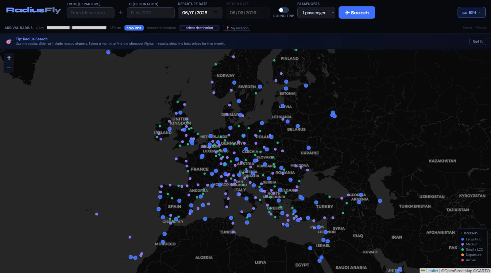RadiusFly screenshot 2