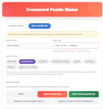 Crossword Generator gallery image