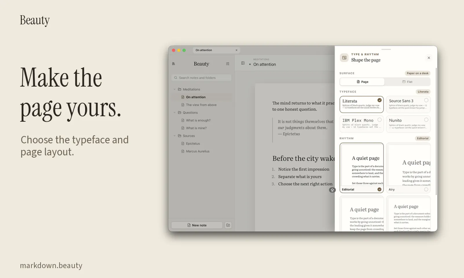 Beauty - Beautiful markdown notes screenshot 3