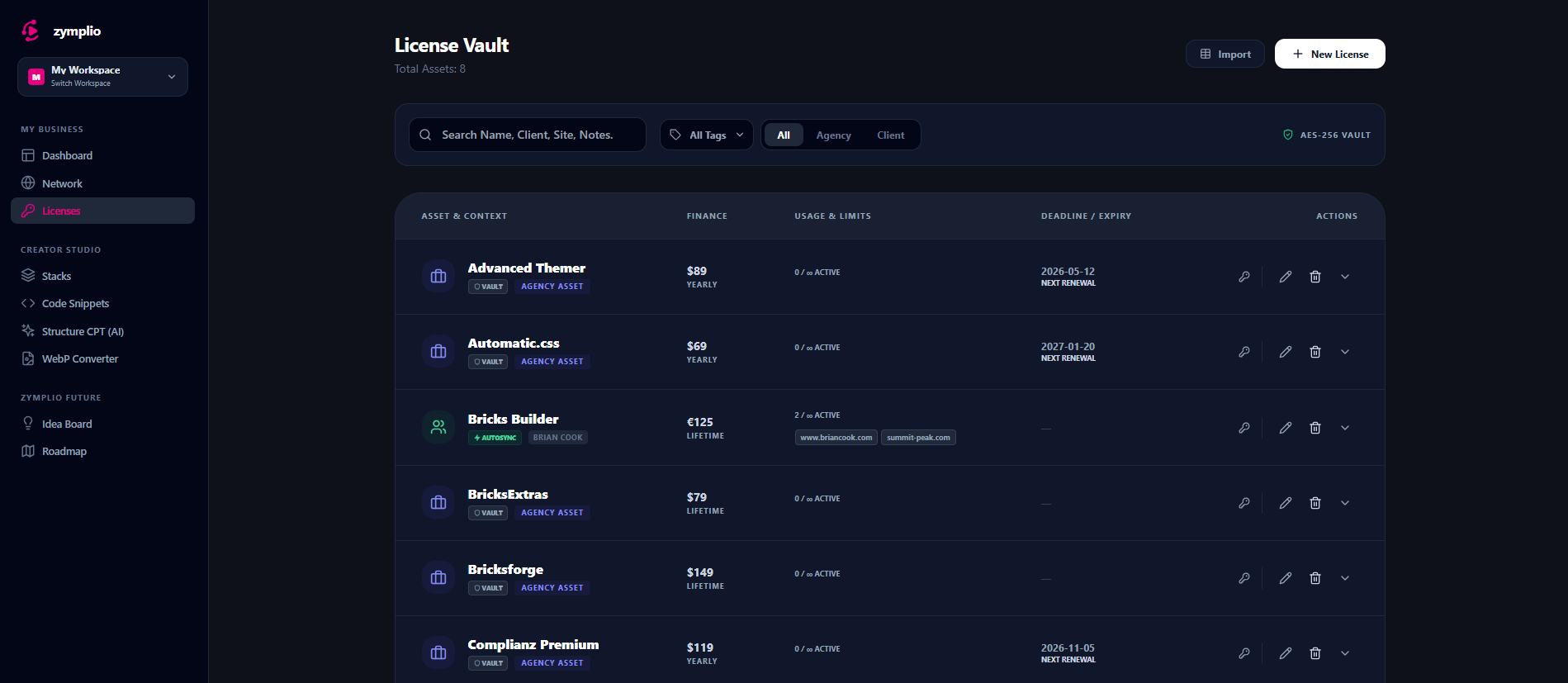 zymplio: Master your WordPress Stack - Screenshot 3 showing product features and functionality