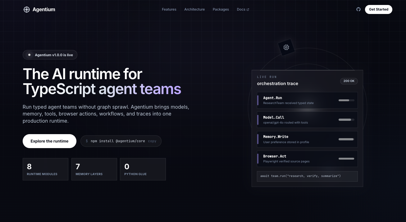 Agentium - AI Agent Runtime gallery image