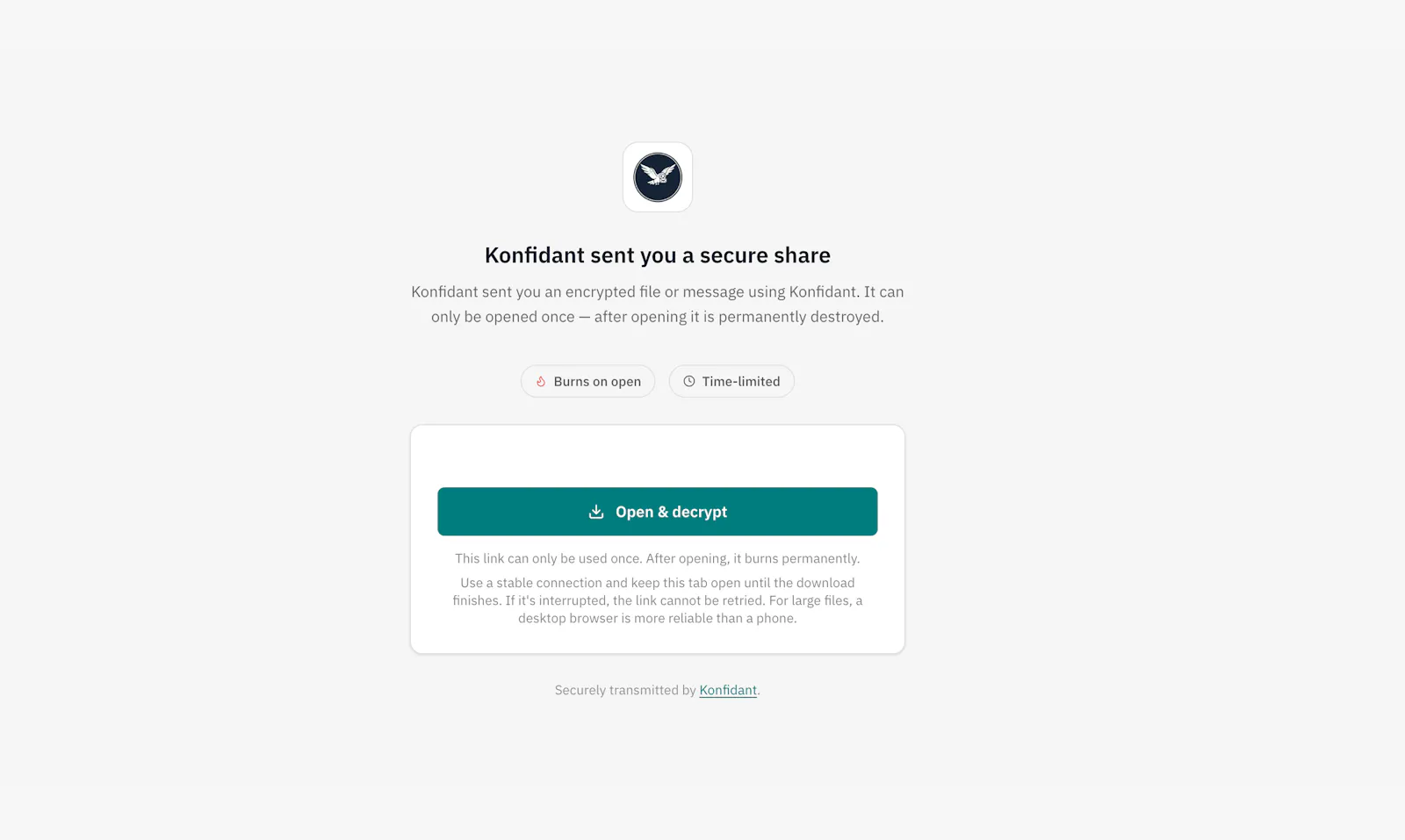 Konfidant screenshot 2