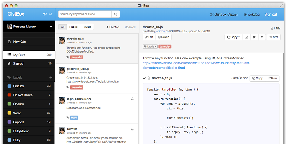 GistBox gallery image