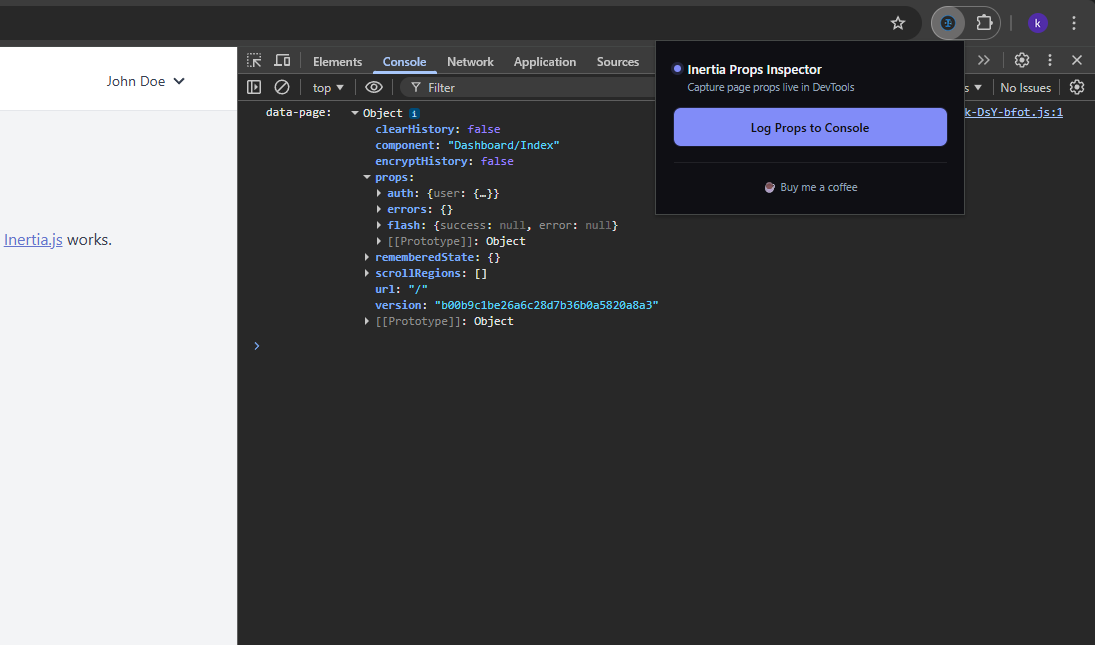 Inertia Props Inspector