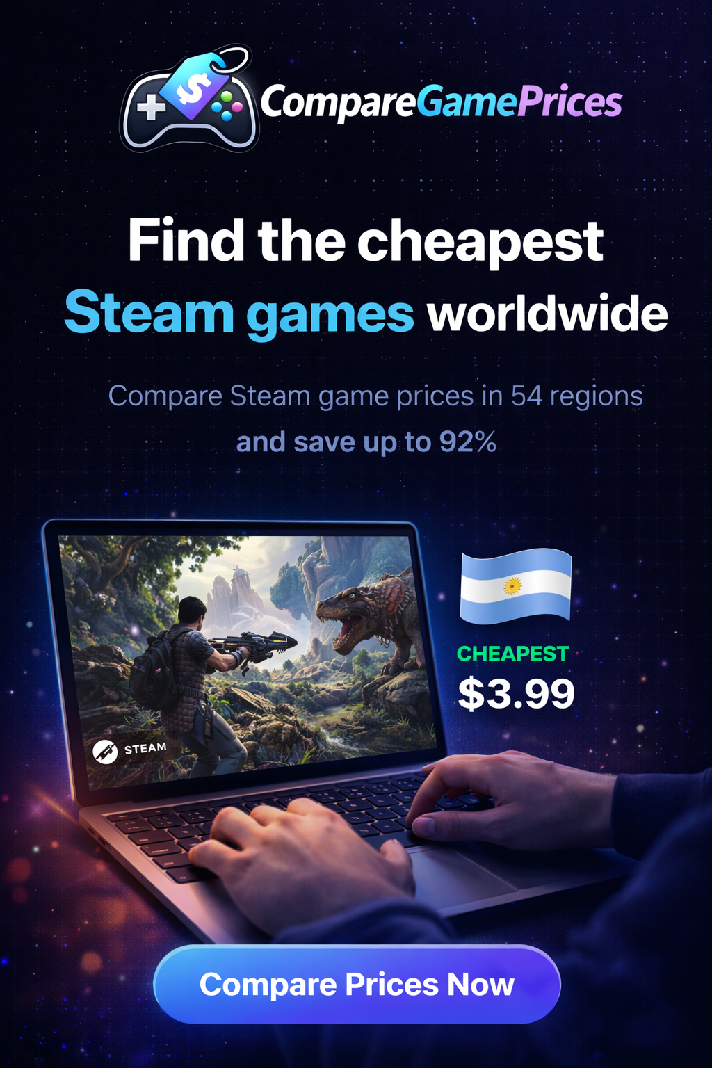 CompareGamePrices - Main product screenshot demonstrating key features and user interface