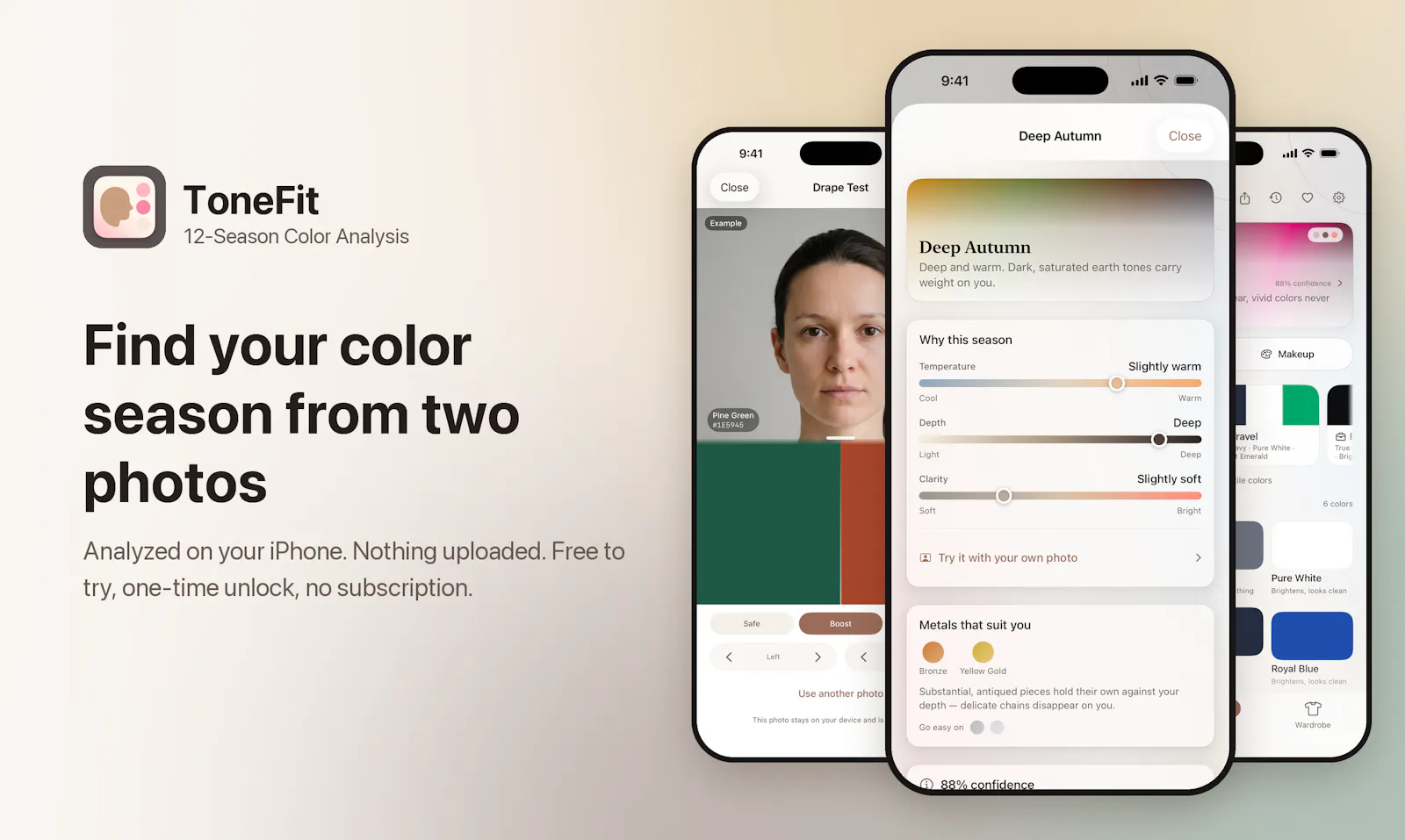 ToneFit: Color Analysis screenshot 1