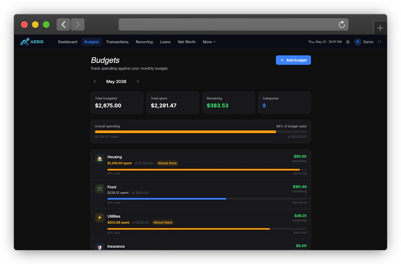 Aeris Finance screenshot 4