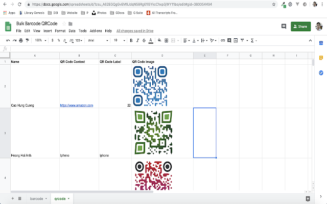 Bulk Barcode QRCode Generator for Sheet gallery image