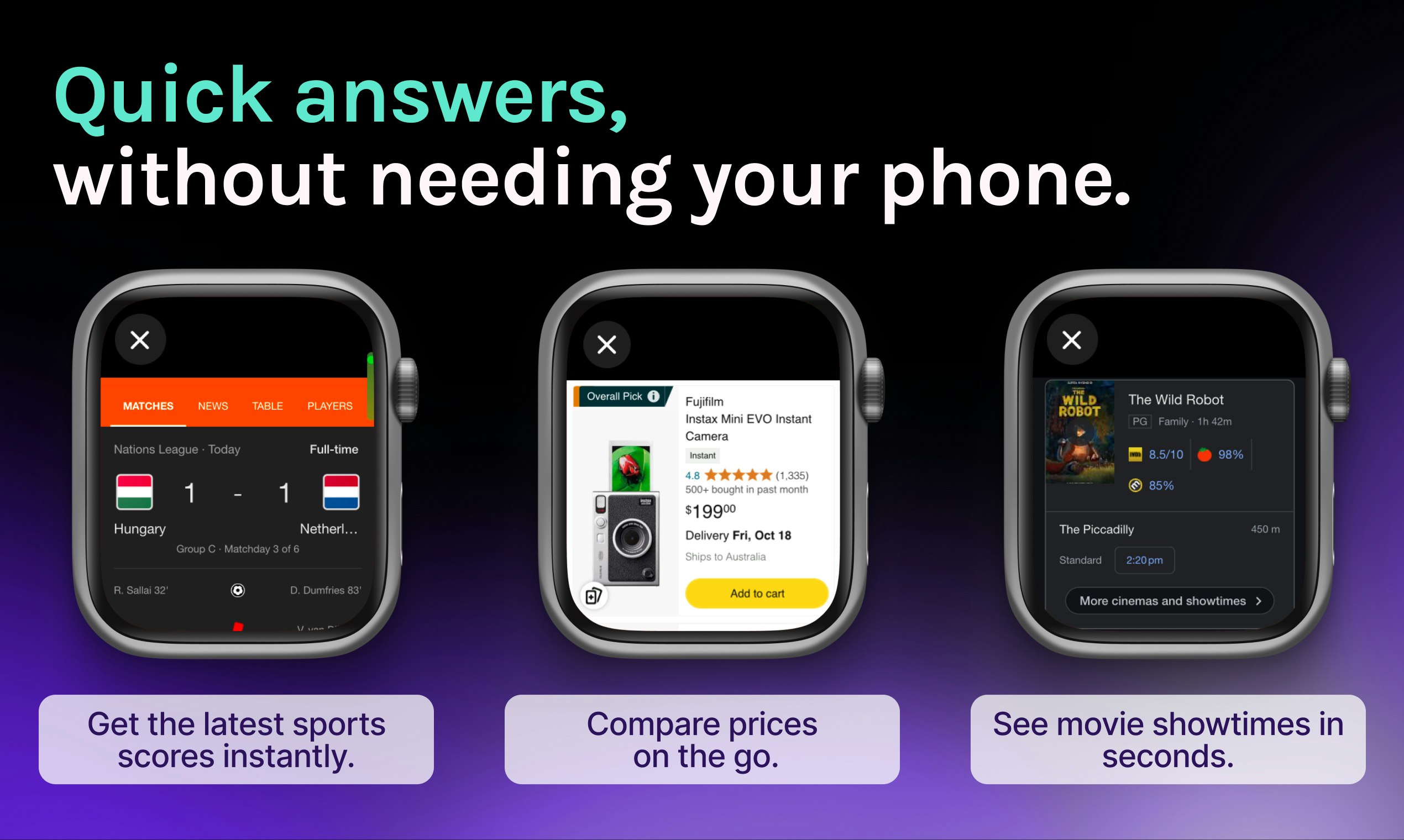 Apple Watch의 개미 브라우저 - 웹, 손목 크기.전화기가 없도록 도와줍니다. 미디어 2