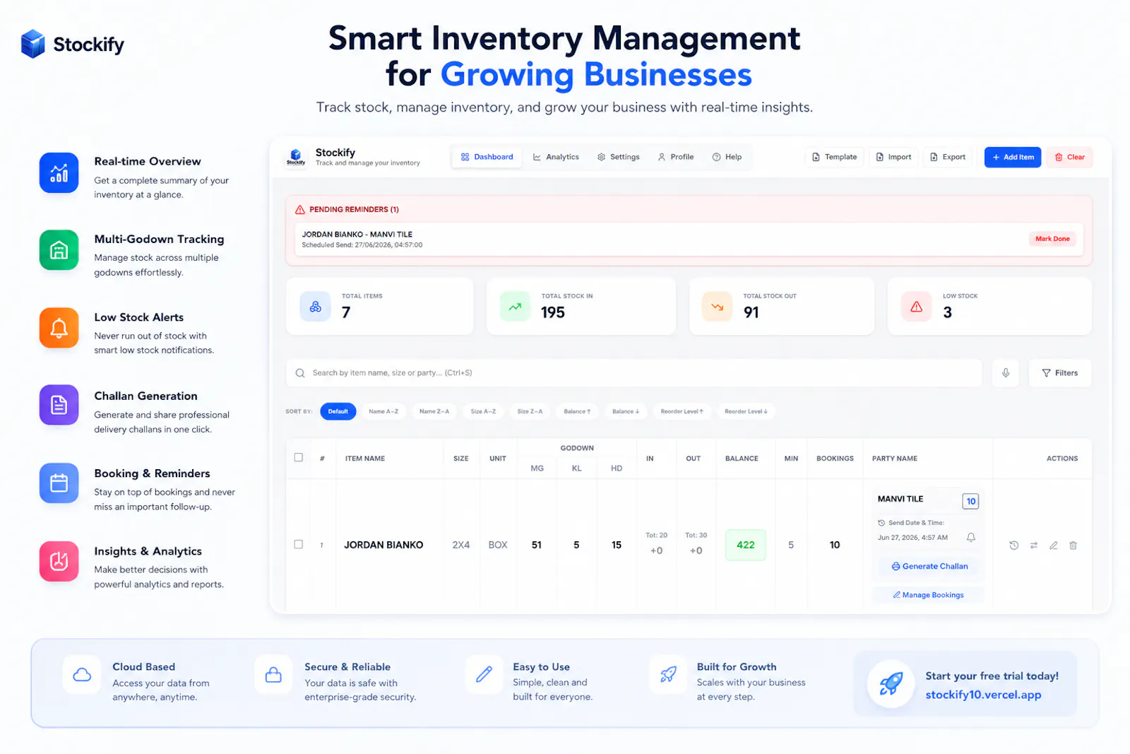 Stockify| inventory manager screenshot 2