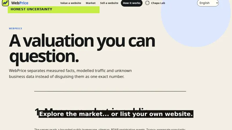 WebPrice screenshot 1 (video preview)
