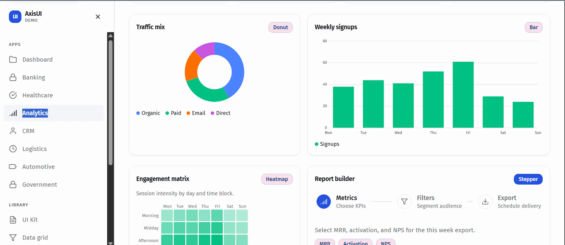 AxisUI — Angular 20 UI Library gallery image