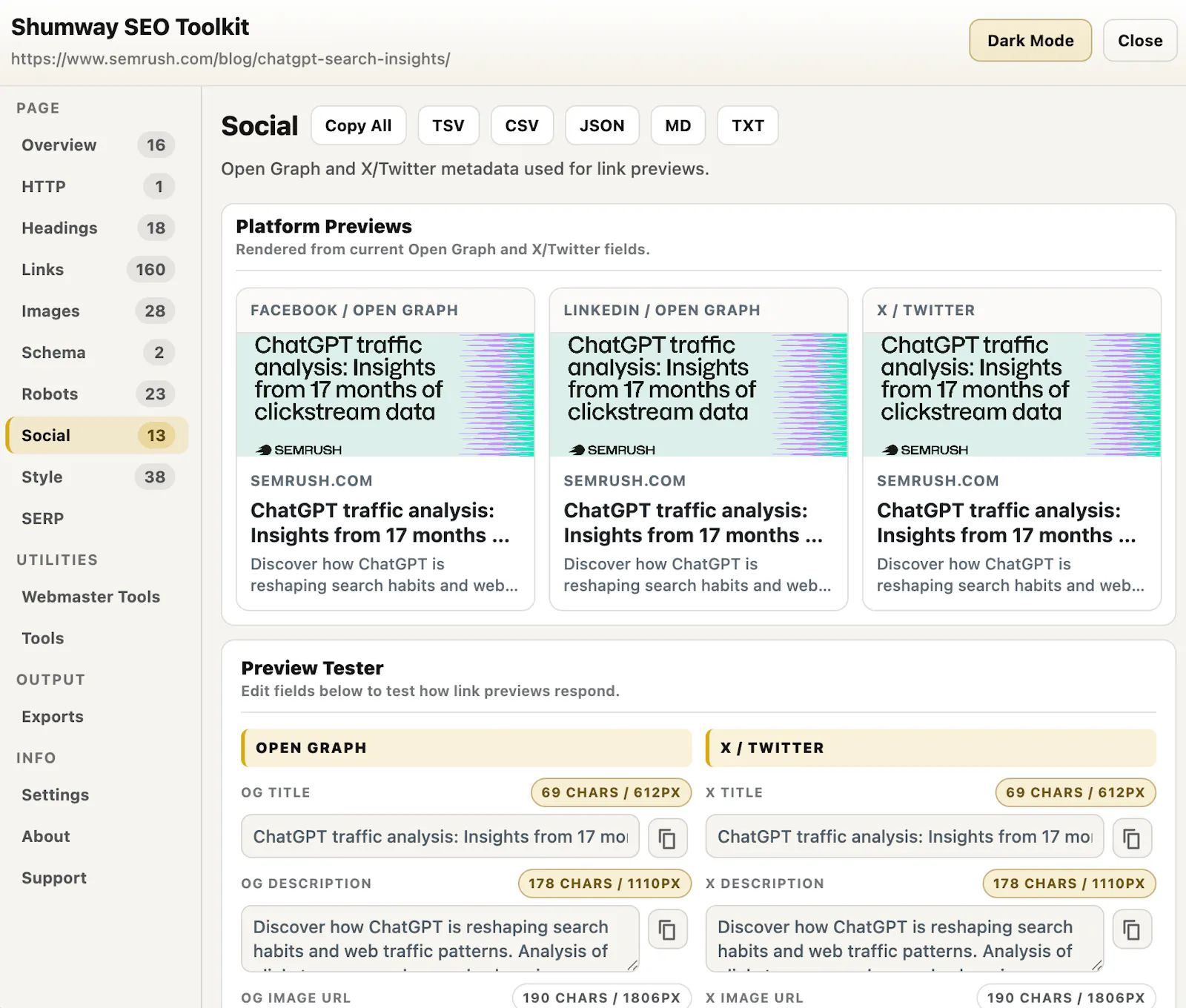 Shumway SEO Toolkit screenshot 9