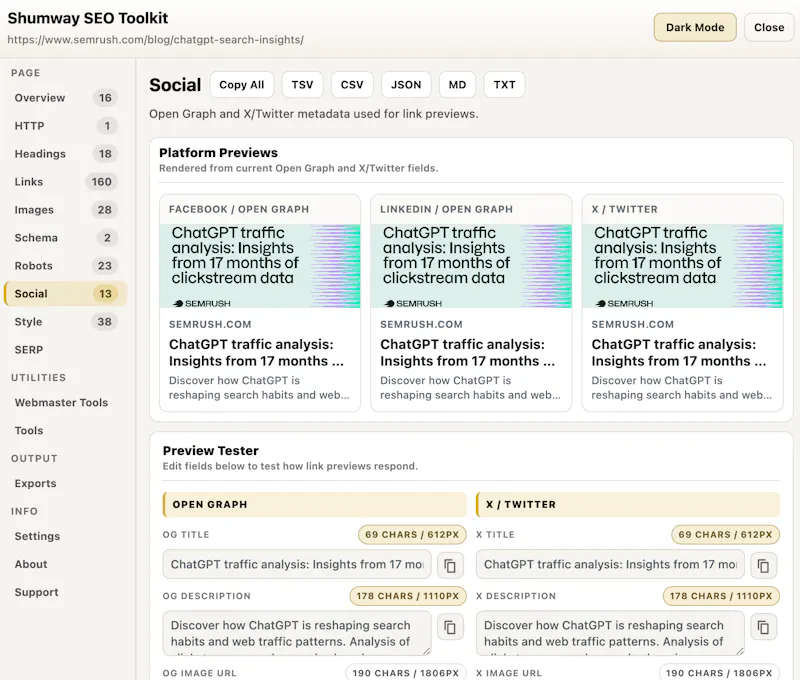 Shumway SEO Toolkit screenshot 9