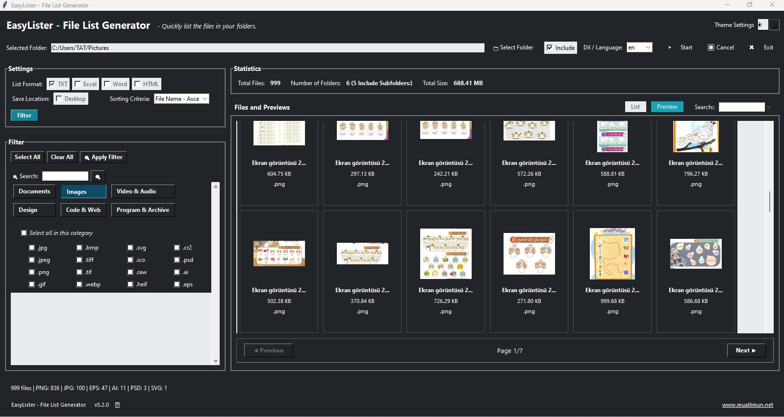 ListEclay 5.4.1 - Generatore di elenchi di file media 3