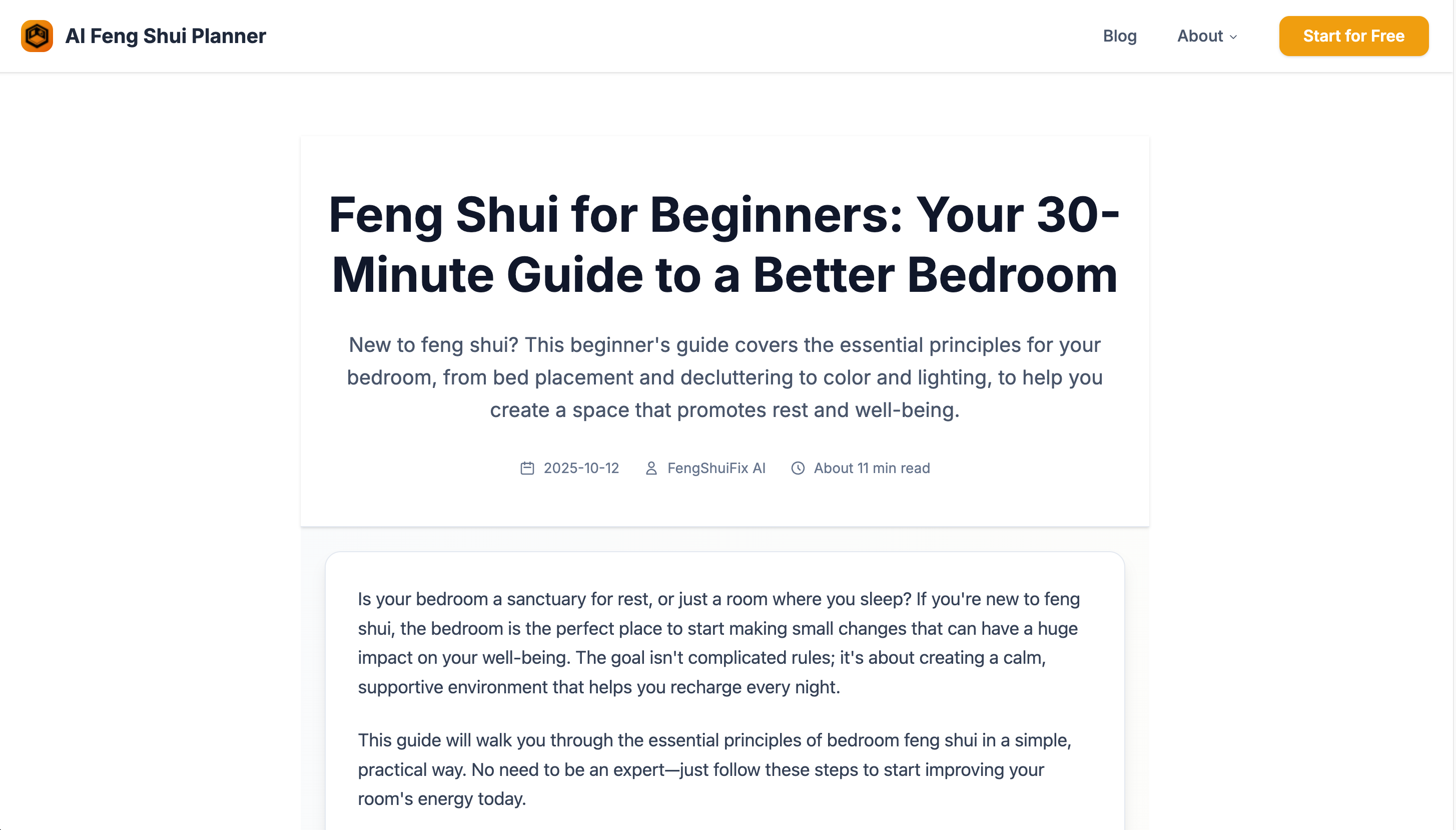 AI Feng Shui Bedroom Planner gallery image