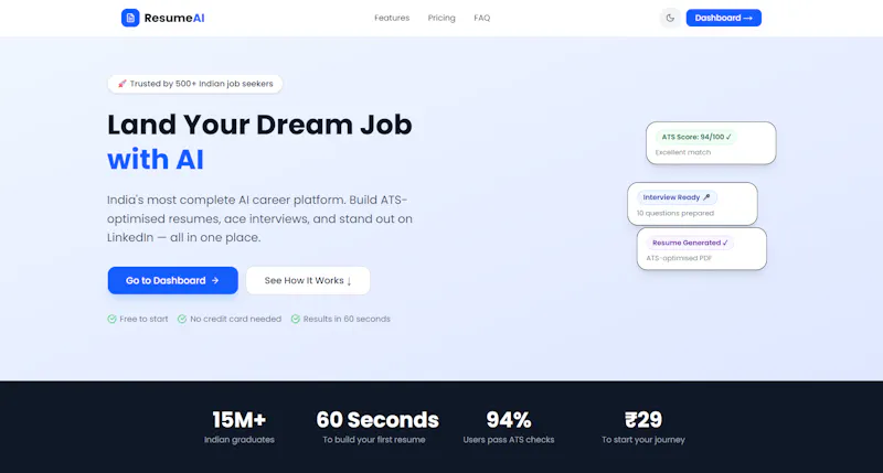 ResumeAI India screenshot 3