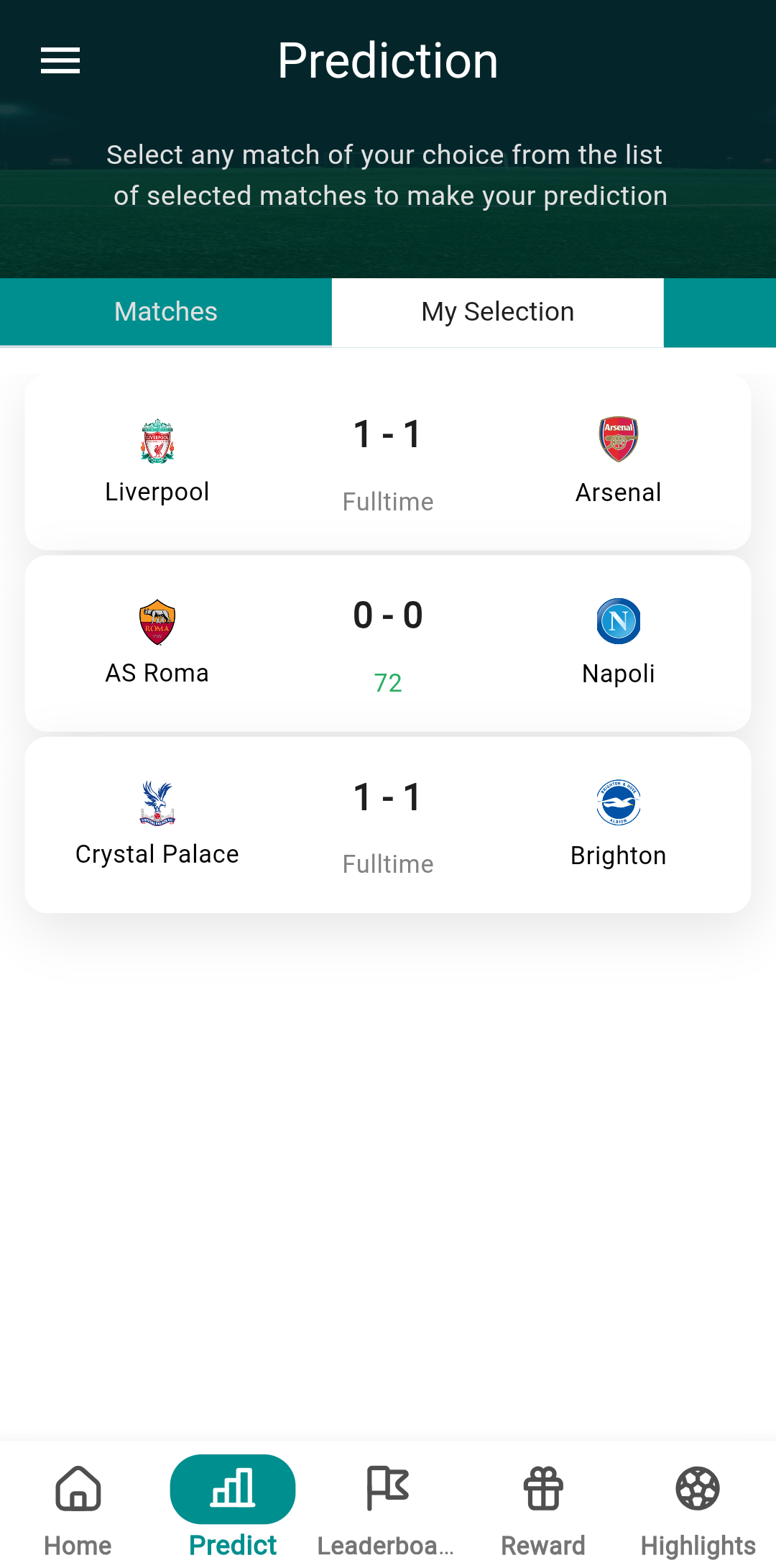 Média 3 pays - Application Fantasy Prediction & Football Live-Scores 2