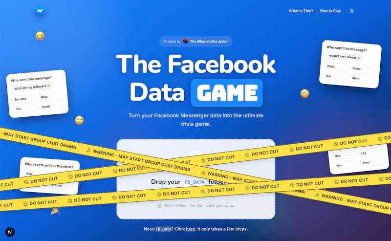 Facebook Data Game screenshot 1
