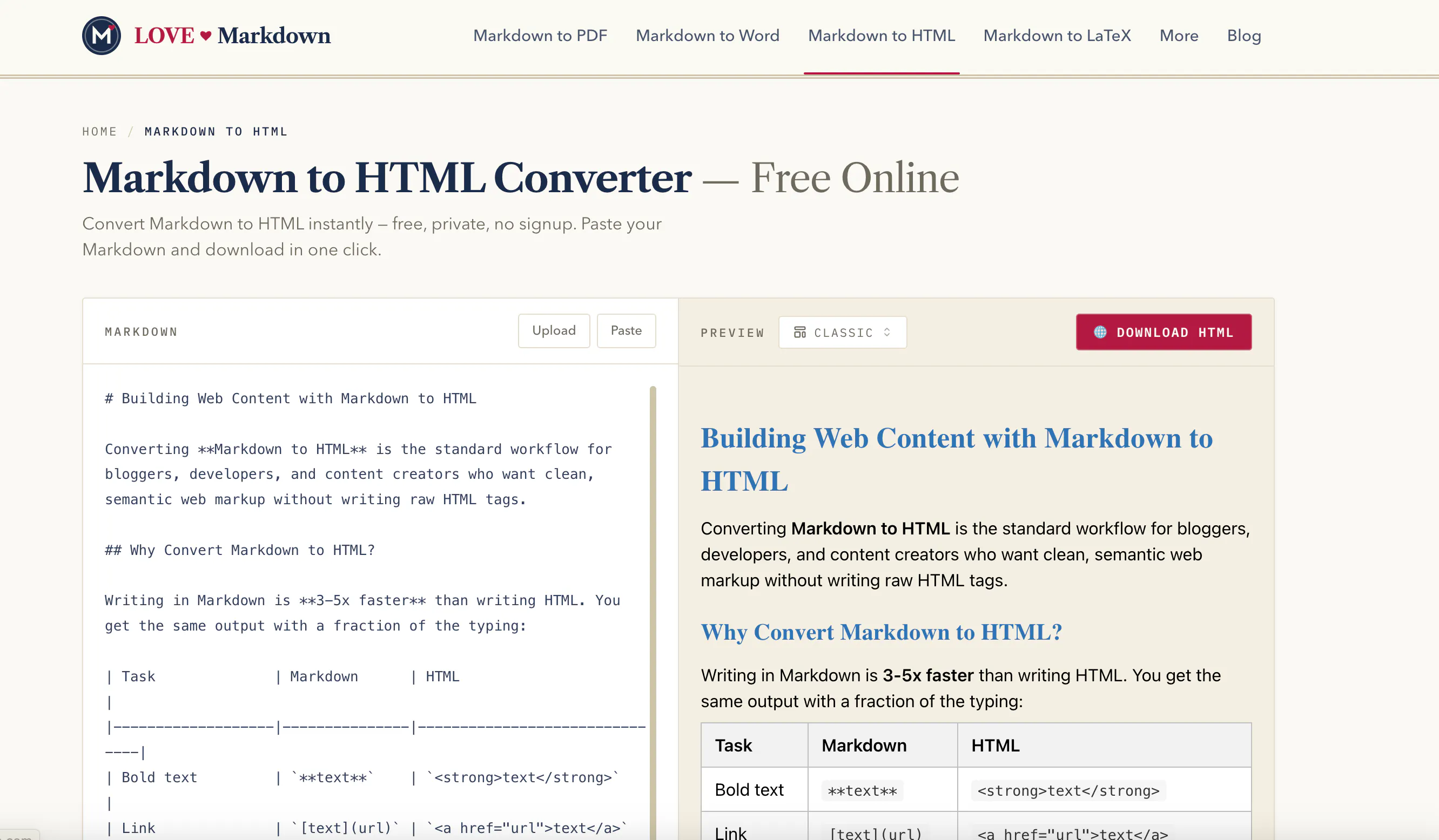 LoveMarkdown screenshot