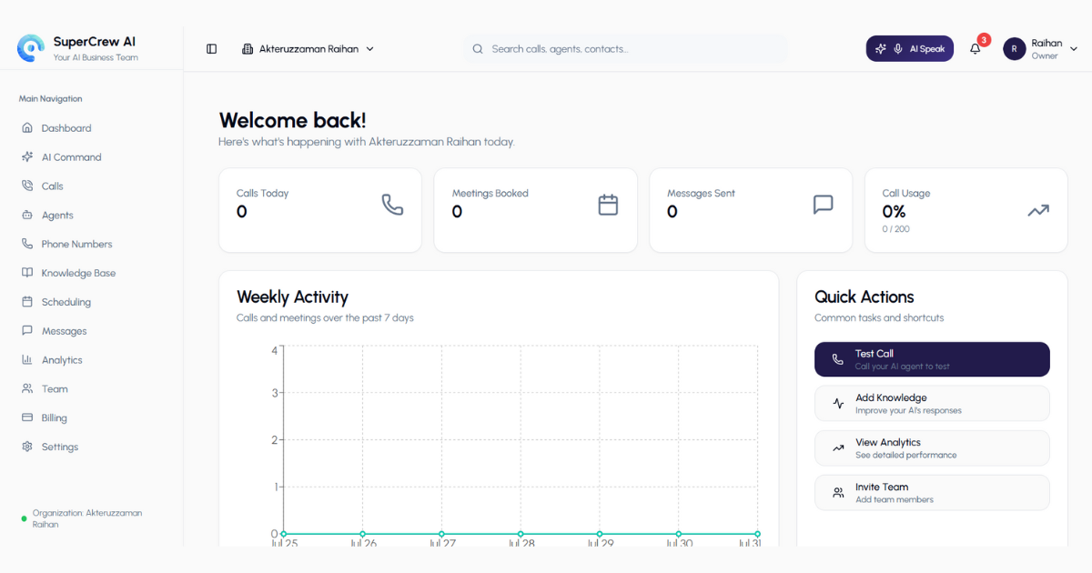 SuperCrew AI - Your 24/7 AI phone agent for calls, bookings & support media 1