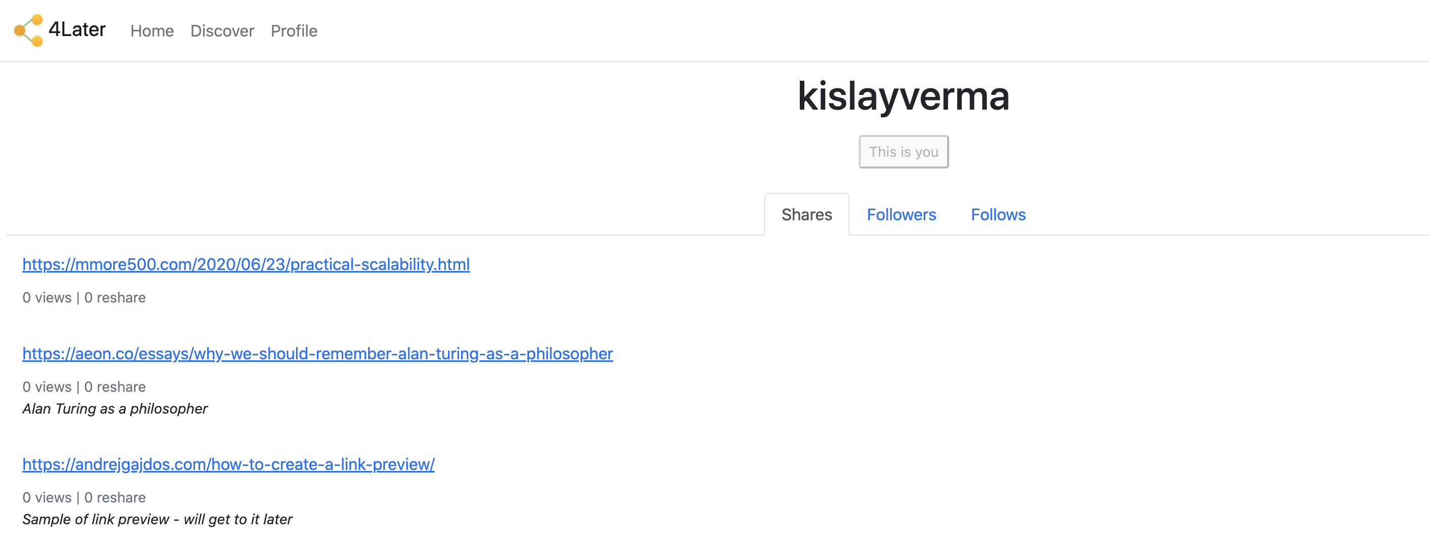 4Later - Your reading list, notes, and followers all in one place media 3
