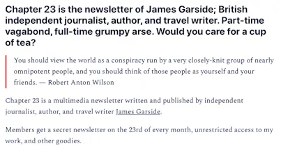 Chapter 23 with James Garside gallery image