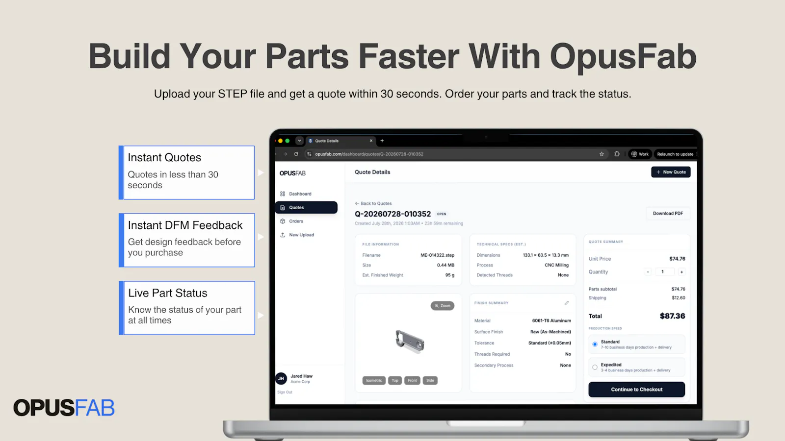 OpusFab screenshot 2