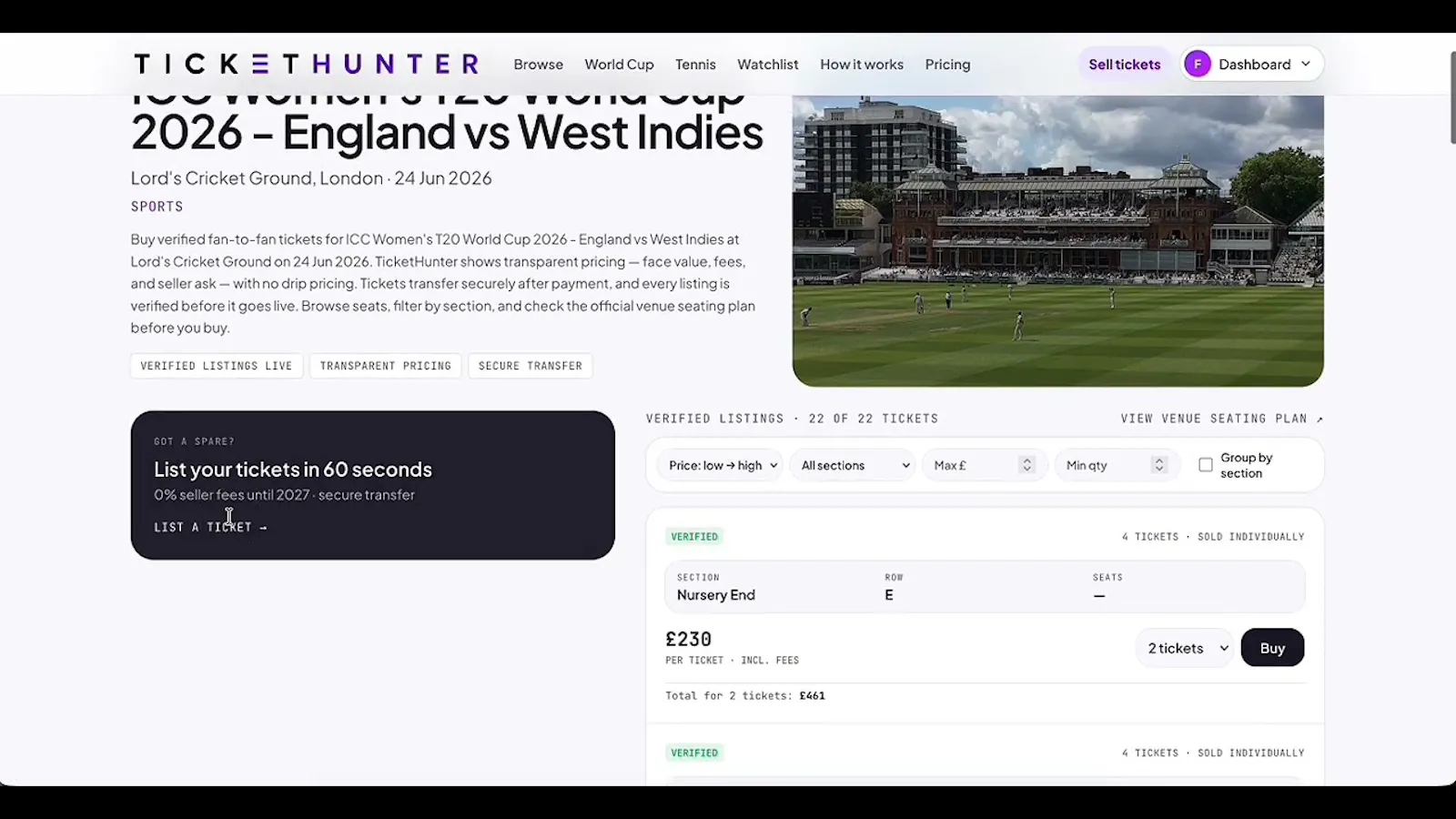 Buy & Sell Tickets — Fan screenshot 1 (video preview)