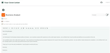 AI Cover Letter Builder gallery image