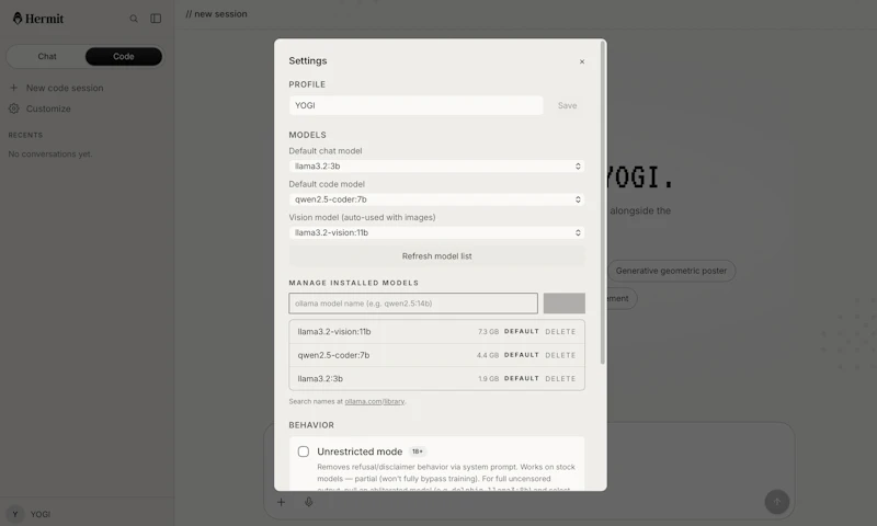 hermitAI screenshot 3