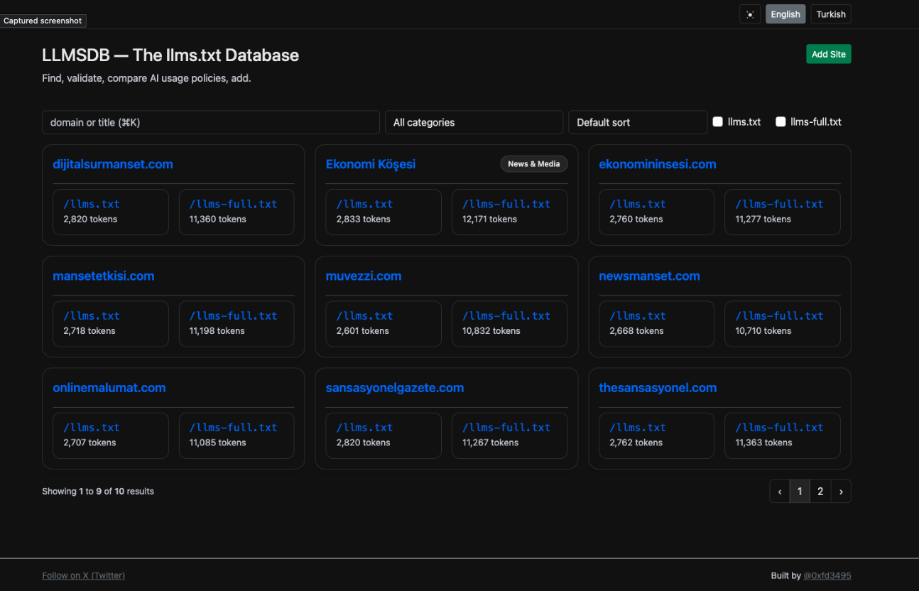Média Llmsdb - Trouvez, vérifiez et comparez les politiques d'utilisation de l'IA sur le Web 2