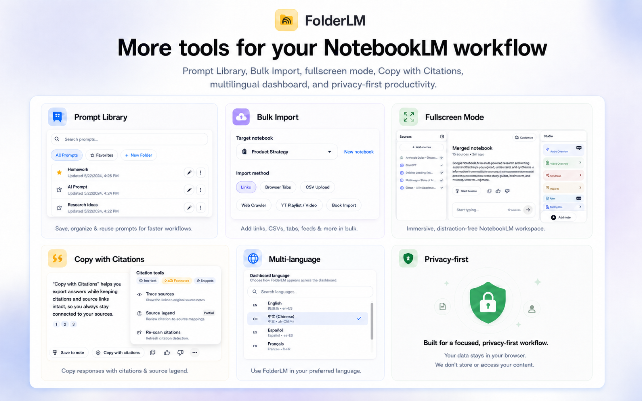 FolderLM For NotebookLM gallery image
