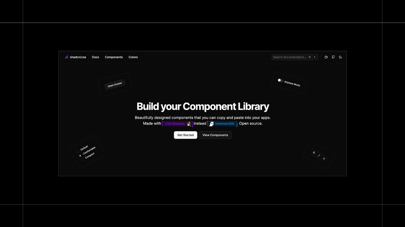 Média shadcn-css - Port de modules CSS de Shadcn / UI 3