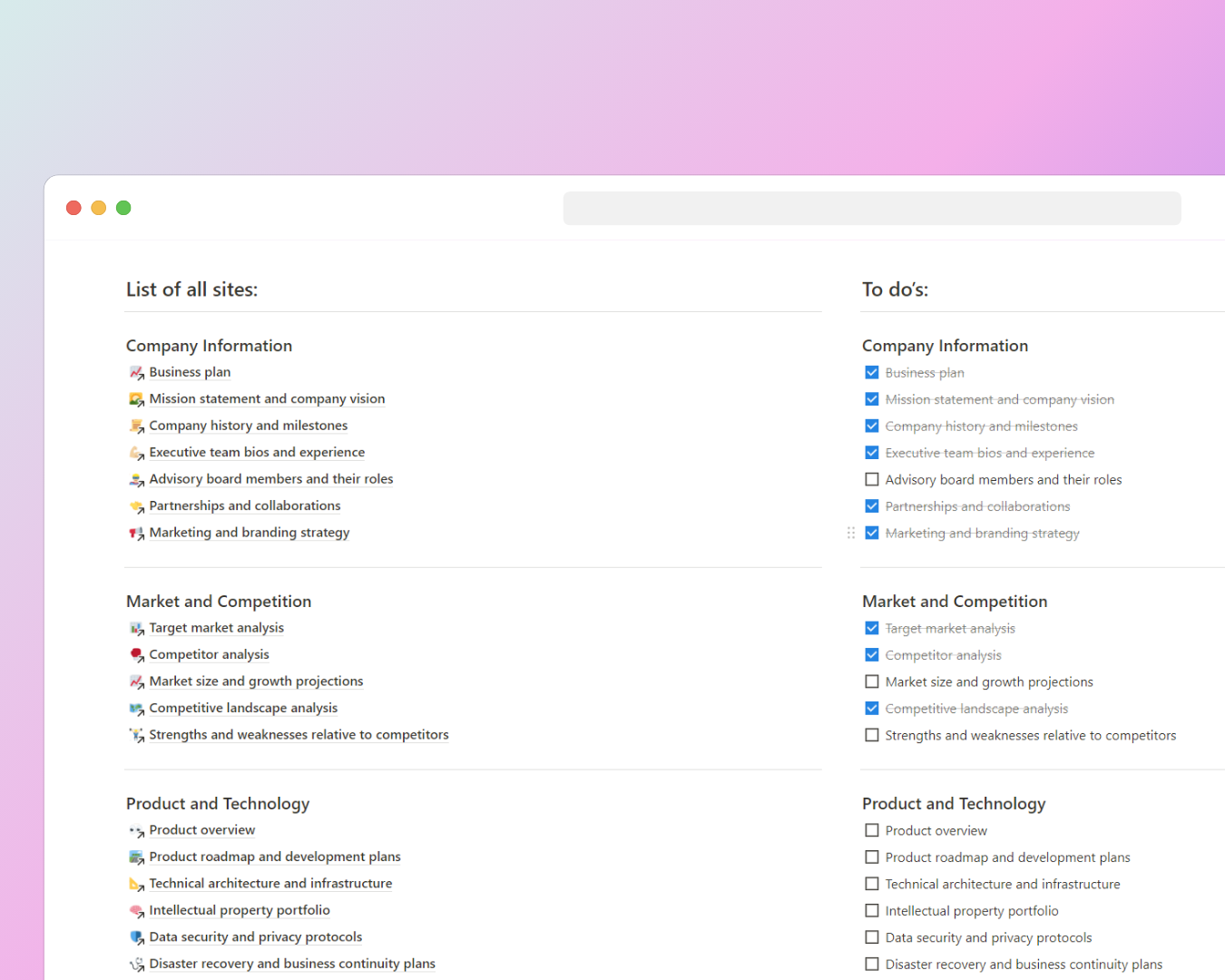 SaaS Startup Virtual Data Room [Notion] gallery image