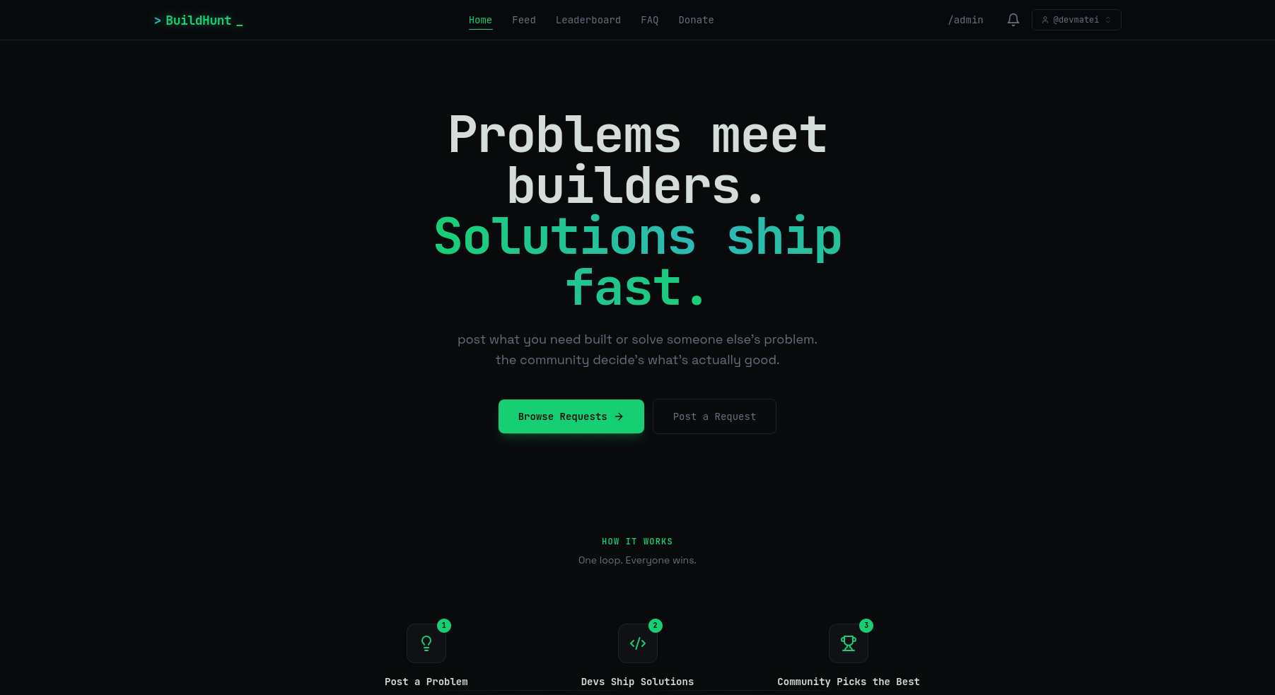 BuildHunt.dev - Idea Hunting gallery image