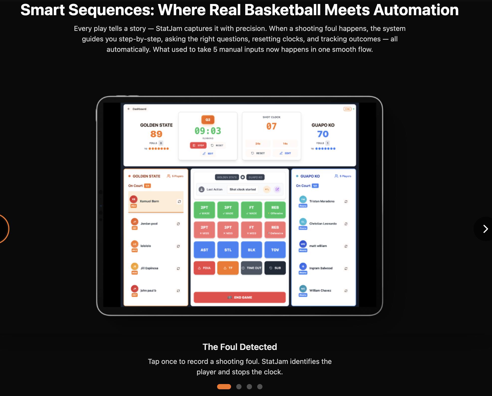 StatJam - Screenshot 2 showing product features and functionality