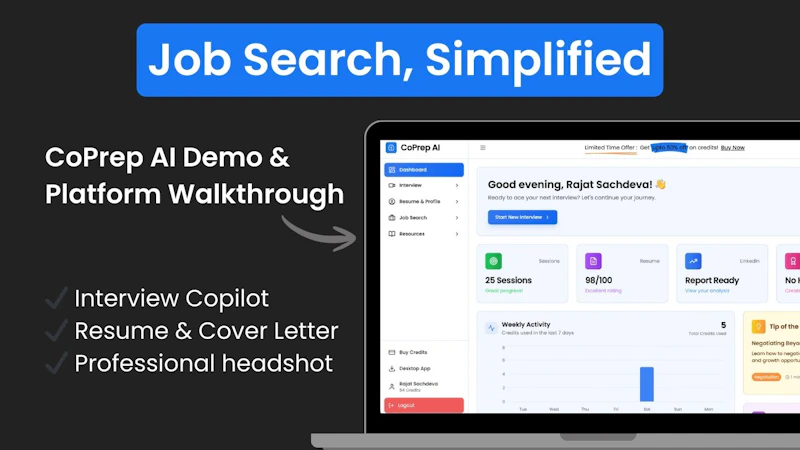 CoPrep AI screenshot 1 (video preview)