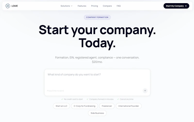 Lovie Formation - Incorporation MCP screenshot 4
