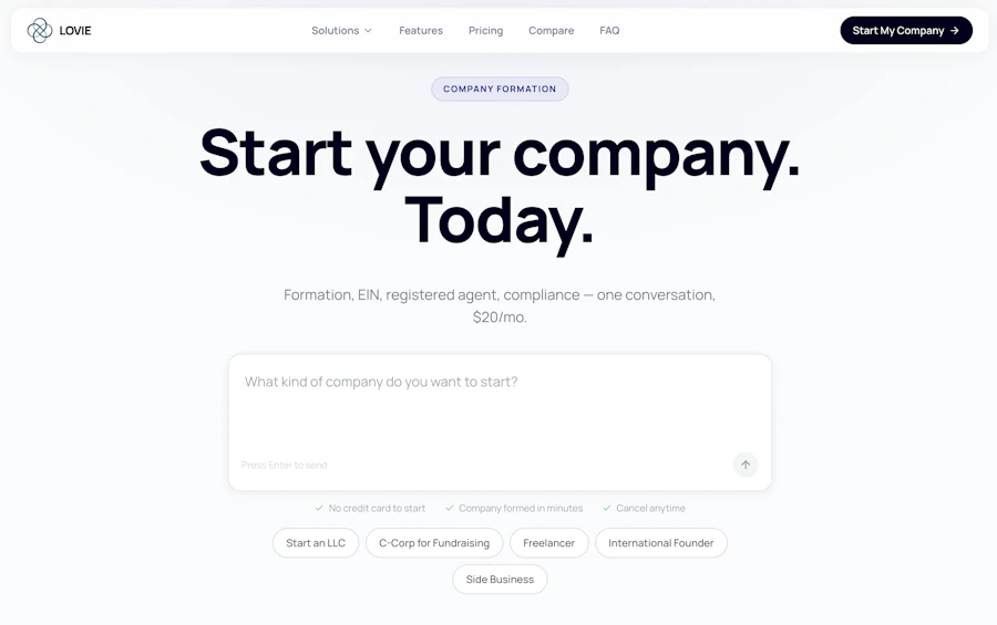Lovie Formation - Incorporation MCP screenshot 4