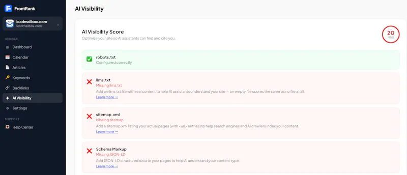 FrontRank screenshot 4