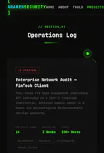 Cyber Portfolio — Terminal UI gallery image