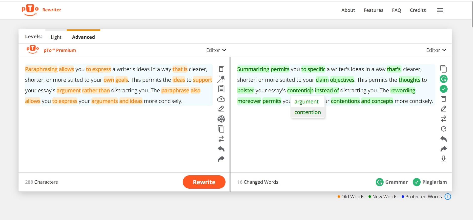 PTO Rewriter gallery image