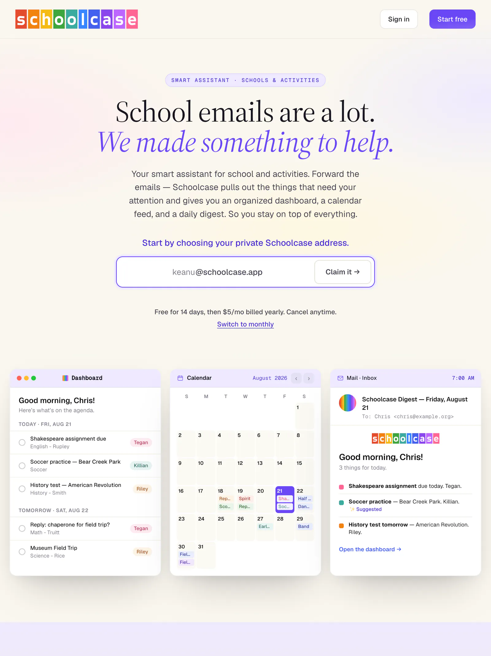 Schoolcase screenshot 2