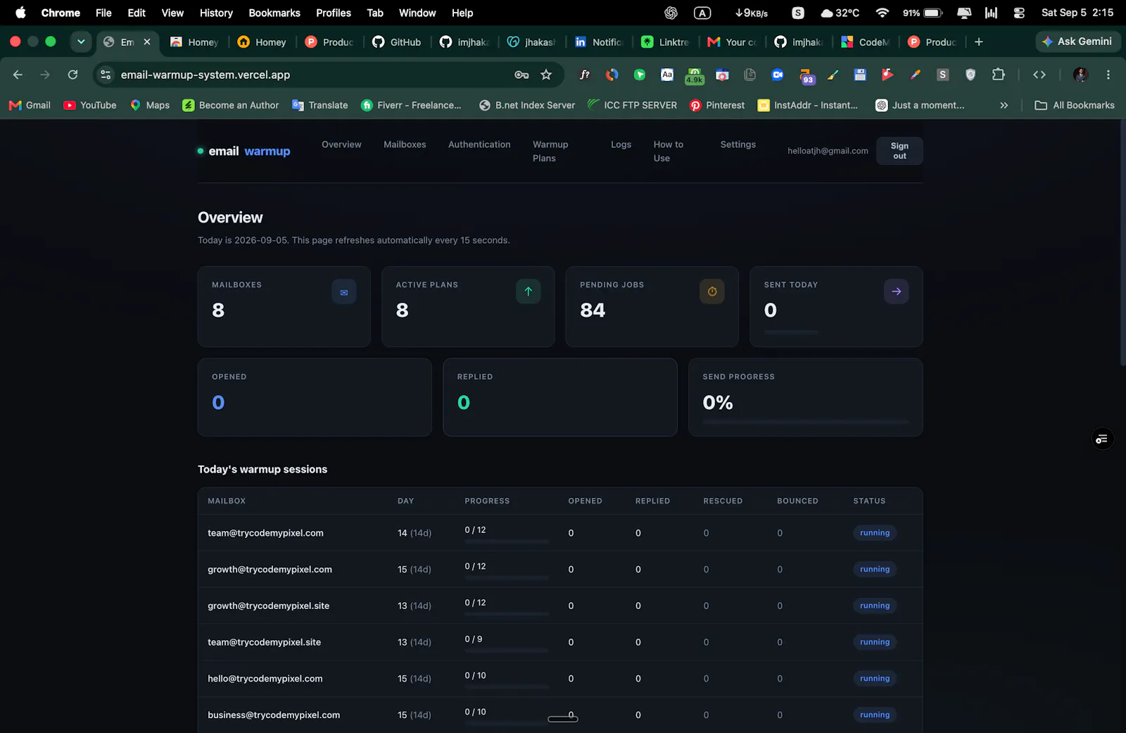 Free Email Warmup System screenshot 2