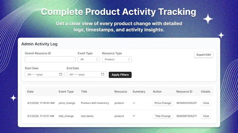 Admin Activity Log for Shopify gallery image